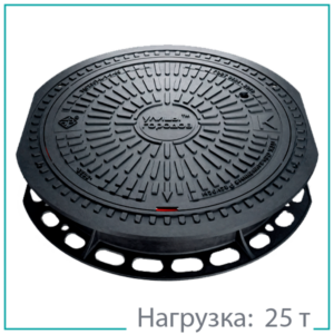 Люк чугунный тип Т(С250)-К-1-9-60, серия "Донецк"